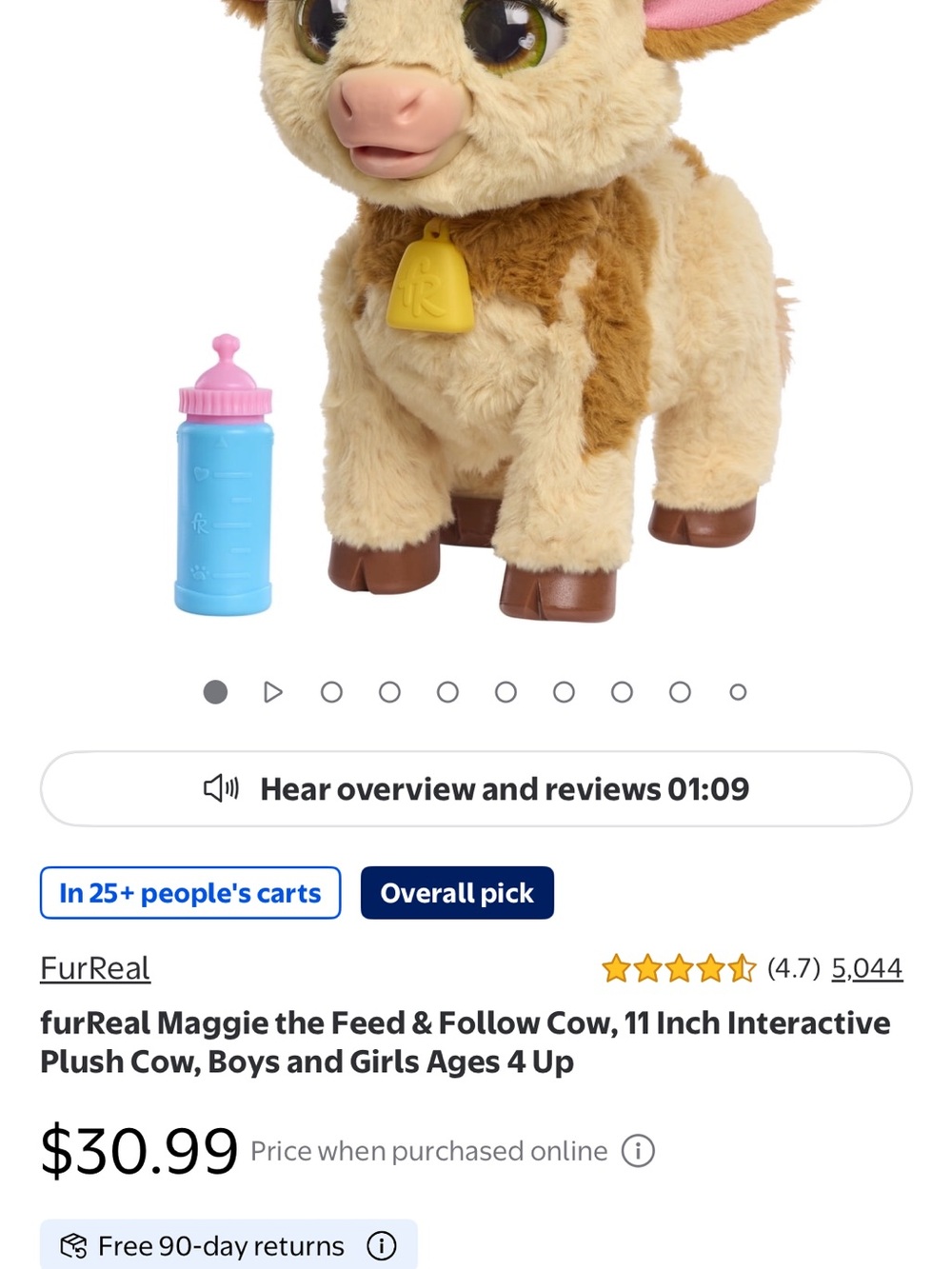 Yellow Calf Toy with Bottle - FurReal - Picture 5 of 5